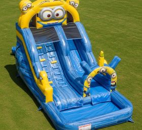T8-7331 Minions Theme Inflatable Water Slide