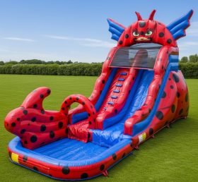 T8-7337 Miraculous Ladybug Theme Inflatable Water Slide