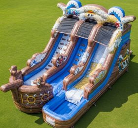 T8-7377 One Piece Theme Inflatable Water Slide