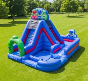 T8-7396 PJ Masks Theme Inflatable Water Slide