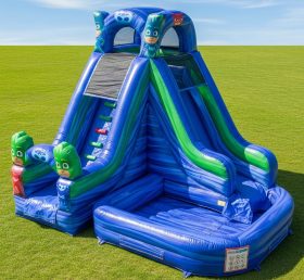 T8-7398 PJ Masks Theme Inflatable Water Slide