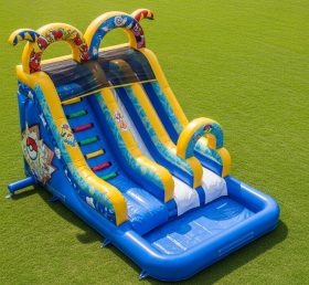 T8-7400 Pokemon Theme Inflatable Water Slide