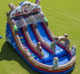 T8-7413 Popeye Theme Inflatable Water Slide