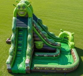 T8-7460 Shrek Theme Inflatable Water Slide