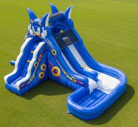 T8-7471 Sonic Theme Inflatable Water Slide