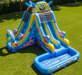 T8-7482 SpongeBob Theme Inflatable Water Slide