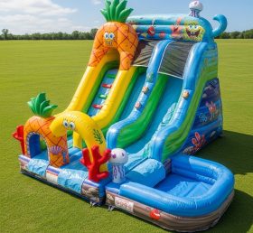T8-7483 SpongeBob Theme Inflatable Water Slide