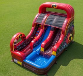 T8-7533 The Incredibles Theme Inflatable Water Slide