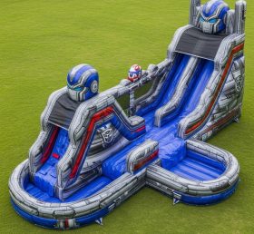 T8-7598 Transformers Theme Inflatable Water Slide