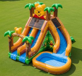 T8-7601 Winnie the Pooh Theme Inflatable Water Slide