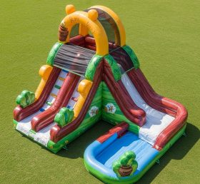 T8-7606 Winnie the Pooh Theme Inflatable Water Slide