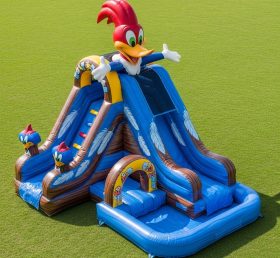 T8-7610 Woody Woodpecker Theme Inflatable Water Slide