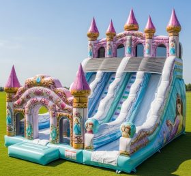 T8-8744 Princess Castle Theme Inflatable Dry Slide