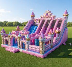 T8-8749 Princess Castle Inflatable Combo Slide
