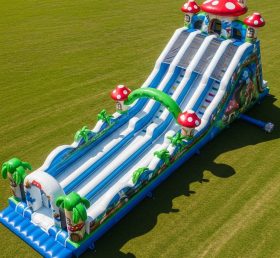 T8-8957 The Smurfs Mushroom Inflatable Slide