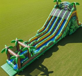 T8-8964 Jungle Theme Inflatable Dry Slide