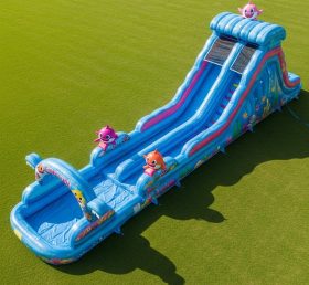 T8-9001 Baby Shark Inflatable Water Slide