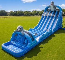 T8-9009 Seal Inflatable Water Slide