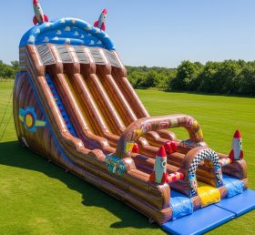 T8-9070 Rocket Theme Inflatable Slide