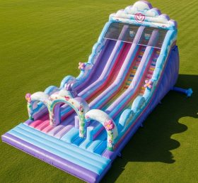 T8-9110 Rainbow Theme Inflatable Slide