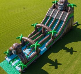 T8-9166 Gorilla Theme Inflatable Slide