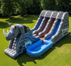 T8-9231 Rhino Theme Inflatable Water Slide