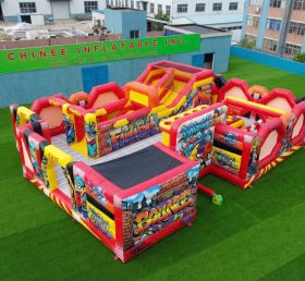 GF3-332 Graffiti Theme Inflatable Park