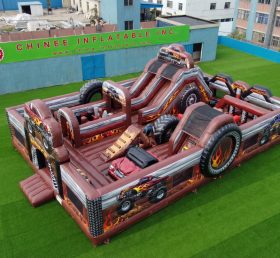 GF3-364 Monster Trucks Theme Inflatable Park