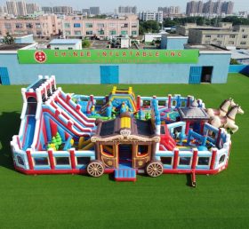 GF3-538 Horse Carriage Theme Inflatable Park