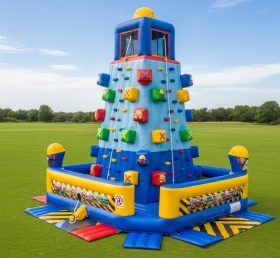 T11-4163 Bob the Builder Theme Inflatable Climbing Wall