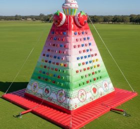 T11-4395 Strawberry Shortcake Theme Inflatable Climbing Wall