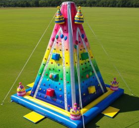 T11-4511 Birthdays Theme Inflatable Climbing Wall