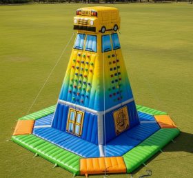 T11-4514 Bus Theme Inflatable Climbing Wall