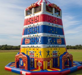 T11-4537 Circus Theme Inflatable Climbing Wall
