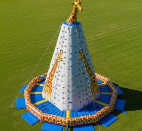 T11-4605 Giraffe Theme Inflatable Climbing Wall