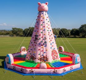 T11-4666 Pig Theme Inflatable Climbing Wall