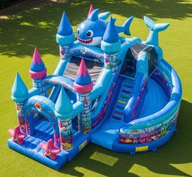 T5-2232 Baby Shark Theme Inflatable Castles