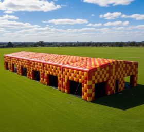 Tent1-6528 Red Yellow Inflatable Rectangular Structure