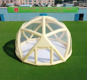 Tent1-5049J Pastel Yellow Spherical Structure Inflatable Bubble Tent
