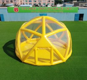 Tent1-5049O Yellow Spherical Structure Inflatable Bubble Tent