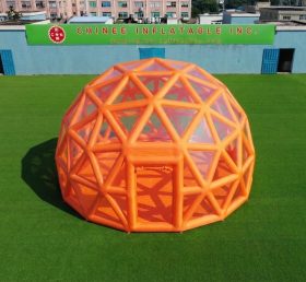 Tent1-5041I Orange Spherical Structure Inflatable Bubble Tent