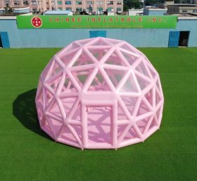 Tent1-5041K Pink Spherical Structure Inflatable Bubble Tent